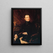 Portrait af Alphonse de Lamartine 1790-1869 digter og politiker - Lisa de Lamartine — indrammet kunstværk på væggen