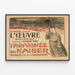 Plakat Vintage Læs i L’Œuvre - L'Araignée du Kaiser — indrammet kunstværk på væggen