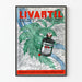 Vintage plakat LIVARTIL – Vægdekoration artiskok og gammelt kort