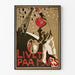 Vintage plakat 'Livet på Mars' i grafisk billedstil