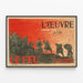 Plakat af Gustave Téry til Le Feu d'Henri Barbusse — indrammet kunstværk på væggen