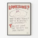 Vintage plakat Lonesome til original vægdekoration