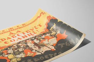 Plakat Sovjetisk Vintage 'Long Live the Sun' - Retro vægdekoration — visning af kunstværket