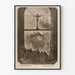 Vintage plakat af monumenterne fra Den Hellige Uge i Alsace