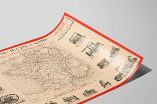 Plakat Vintage Dampmaskiner Lotz i Nantes – Industriel vægdekoration — visning af kunstværket