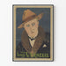 Vintage plakat af Louis Verneuil portræt med hat