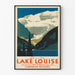 Vintage plakat af Lake Louise - Vægdekoration med landskab af de canadiske Rocky Mountains