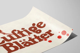 Plakat Dekorativ Lustige Blätter i Vintage-stil — visning af kunstværket
