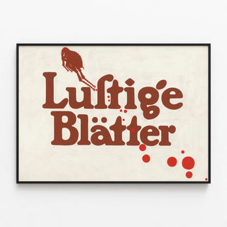 Plakat Dekorativ Lustige Blätter i Vintage-stil — indrammet kunstværk på væggen