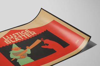 Plakat Sjov Lustige Blätter til vintage vægdekoration — visning af kunstværket