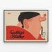 Plakat Vintage Lustige Blätter af Julius Klinger — indrammet kunstværk på væggen