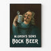 Vintage reklameplakat for Bock Beer M. Groh's Sons