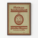 Vintage plakat Pelikan tegnblok grafisk design brun