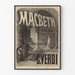 Vintage plakat af operaen Macbeth af C. Verdi