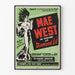 Vintage plakat af Mae West som Diamond Lil til retro vægdekoration