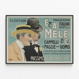 Plakat Vintage Italienske Magazzini Italiani - Elegant vægdekoration — indrammet kunstværk på væggen
