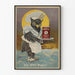 Vintage plakat med magisk gær med ugle som chefkok