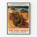 Vintage militærplakat - Plakat om opsparing ved Post Office Savings Bank