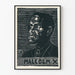 Dekorativ plakat i Malcolm X-stil linoleumssnit