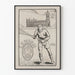 Vintage plakat af lacrosse-spiller fra Lehigh University