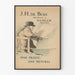 Vintageplakat J.H. de Bois - Illustration af mand med hat
