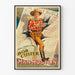 Vintage Western plakat Bob Custer Man Rustlin
