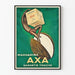 Vintage plakat med margarine AXA til vægdekoration