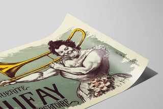 Plakat Vintage Marguerite Dufay Dekorativ Trombone — visning af kunstværket