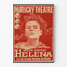 Vintage plakat Miss Edith Helena Marigny-Teater
