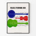 Vintage plakat med farverige instrumenter Mark O'Connor Duo
