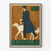 Vintage plakat PKZ Herre i frakke med hund til vægdekoration