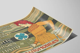 Plakat Vintage Mærke Georges Richard Cykler og Automobiler — visning af kunstværket