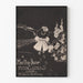 Vintage Martha-Jane plakat i sort og hvid