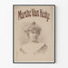 Vintage portrætplakat af Marthe Van Hecke i gammel stil