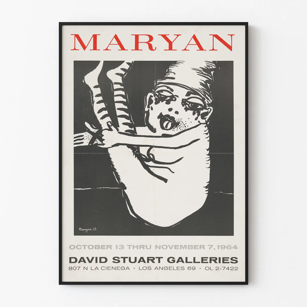 Udstillingsplakat Maryan 1964 - David Stuart Galleries Los Angeles