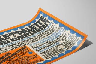 Plakat Begivenhedsdekoration Maske Og Palet Dekorativ Vintage — visning af kunstværket