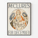McClure's plakat for december med Jomfru Maria med barnet og engle