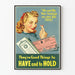 Vintage plakat af canadisk krigsopsparing
