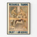 Vintage plakat for mekanisk luftfartsuddannelse - Vægdekoration