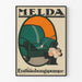 Vintage plakat Melda støvfjerningspumpe vægdekoration