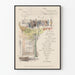 Vintage menu plakat 1889 vægdekoration