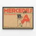 Plakat Vintage Mercedes Skrivemaskine Til Vægdekoration — indrammet kunstværk på væggen