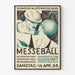 Vintage Messeball Basel plakat – Retro vægdekoration