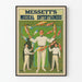 Vintage plakat Mesett's Musical Entertainers farverige jonglører