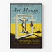 Vintage plakat Michigan Art Month til kunstnerisk vægdekoration