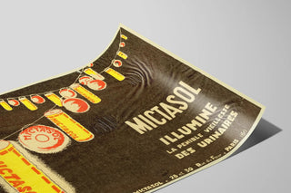 Plakat vintage Mictasol retro vægdekoration — visning af kunstværket