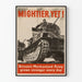 Vintage militærplakat « Mightier Yet » med britisk kampvogn