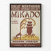 Vintage plakat for Mikado-teatret af Gilbert og Sullivan