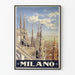Retro plakat af Milanos Domkirke dekorativ