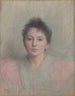 Portrait af en ung kvinde - Émile Lévy — visning af kunstværket